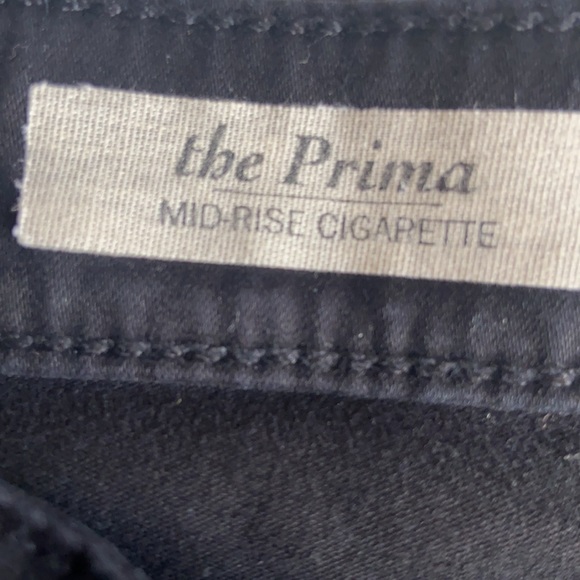 AG Prima Mid Rise Cigarette Black Jeans 26R - Picture 6 of 10